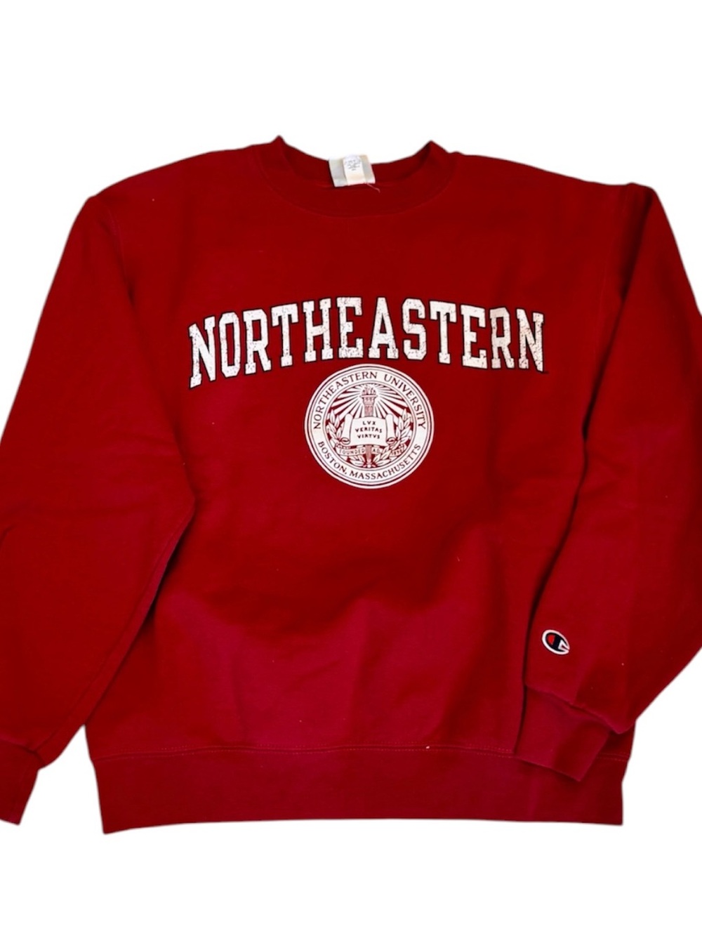 Champion Northeastern University Red Sweatshirt M Collegiate Huskies